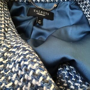 Talbots Channel Type Blue Tweed Jacket